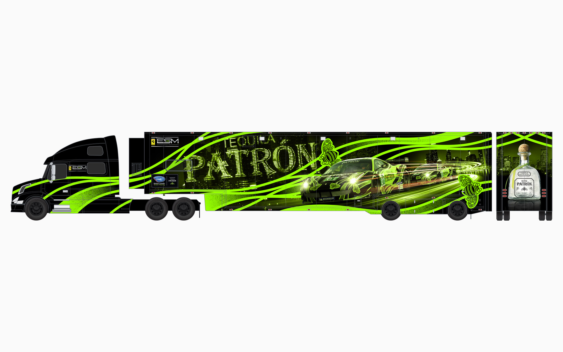 2011 Extreme Speed Motorsports Pátron Transporter Livery Elevations