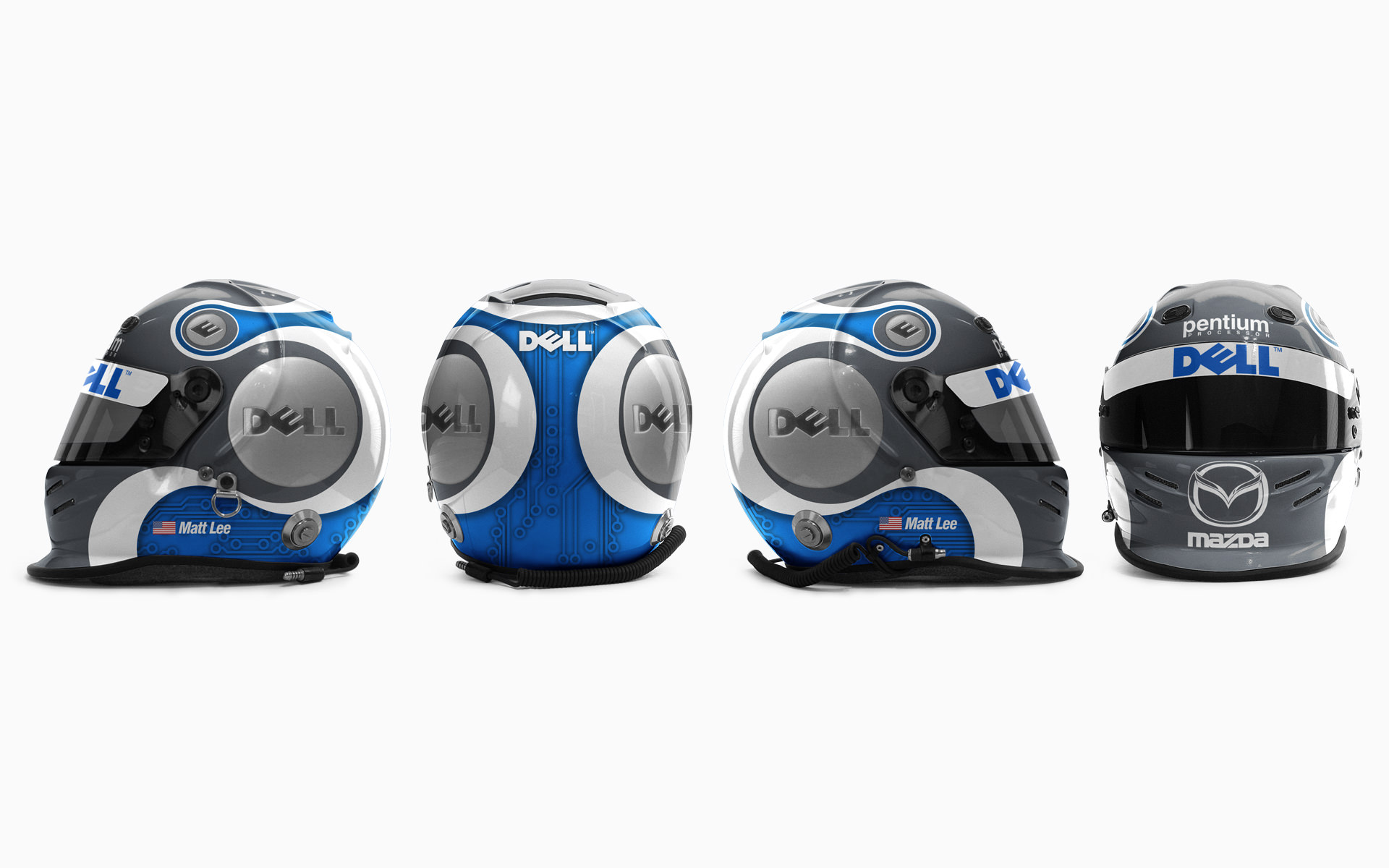 Matt Lee Motorsports Dell Helmet Livery Visualization