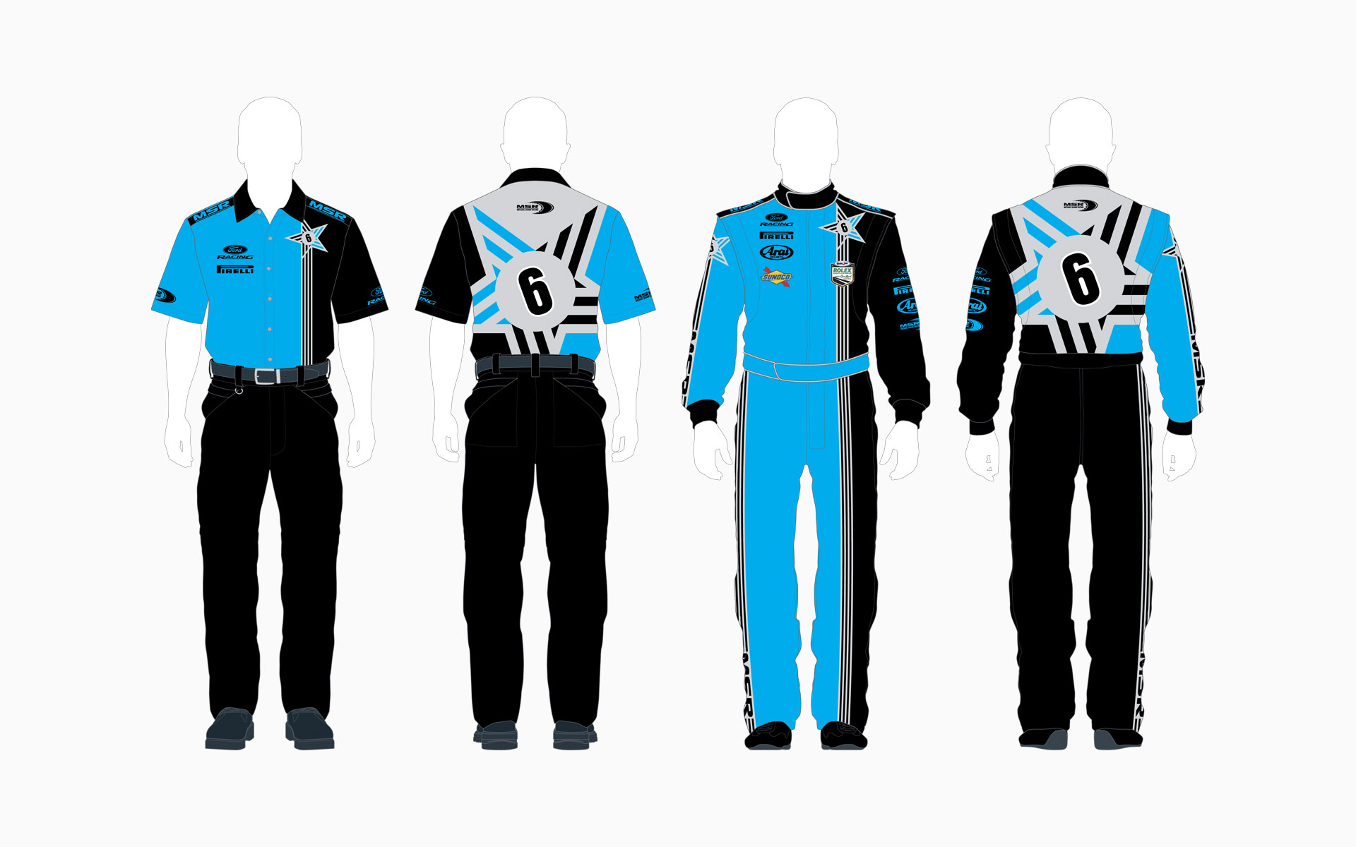 2006 Michael Shank Racing Crew Shirt and Firesuit